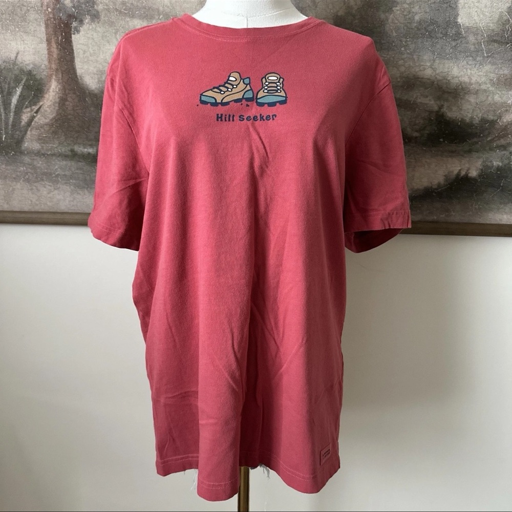 Men’s Life Is Good Hill Seeker Red Tee - Picture 5 of 5